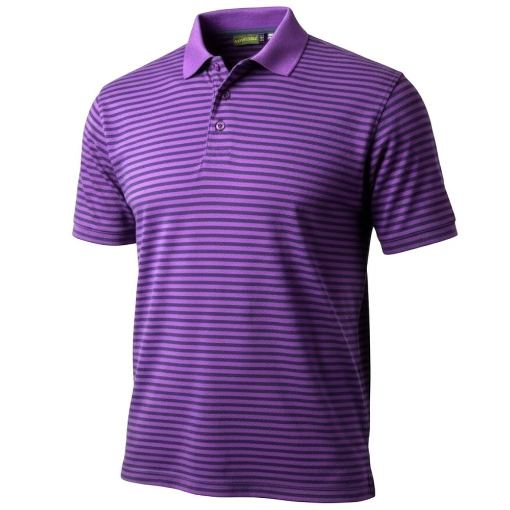 Timberland Weathergear Mens XL‎ S/S Purple & Navy Stripe Cotton Polo Shirt GUC